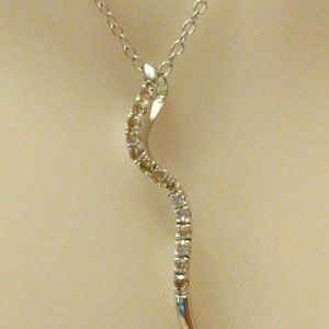 Diamond SNAKE/SERPENT Necklace, Silver